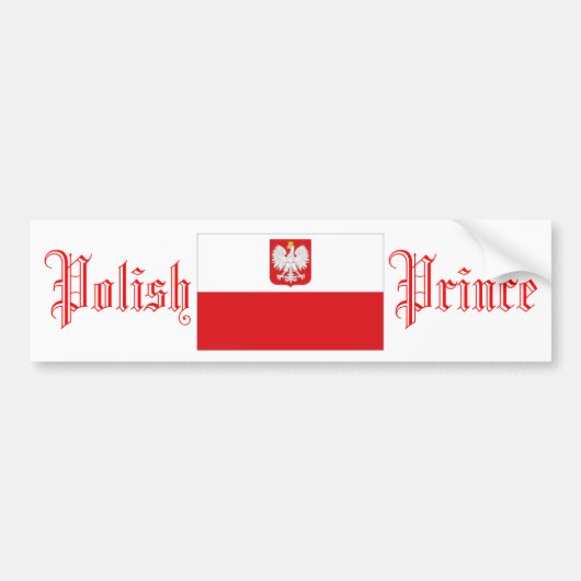 Poolse Prins, Bumpersticker (Voorkant)