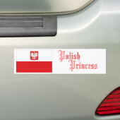 Poolse prinses, Bumpersticker (Op auto)
