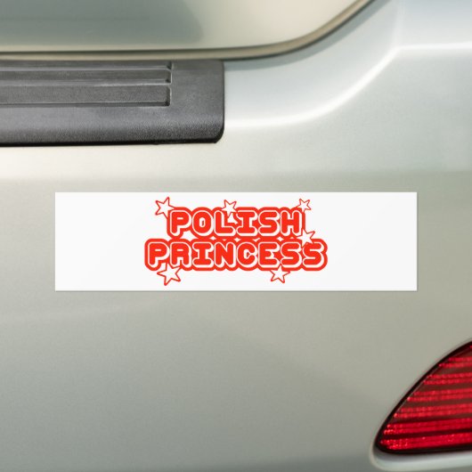 Poolse Prinses Bumpersticker (Op auto)