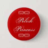 Poolse prinses Cute Ronde Button 5,7 Cm (Voorkant)