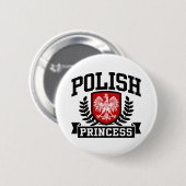 Poolse prinses ronde button 5,7 cm (Voorkant /achterkant)