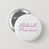 Poolse prinses ronde button 5,7 cm (Voorkant /achterkant)