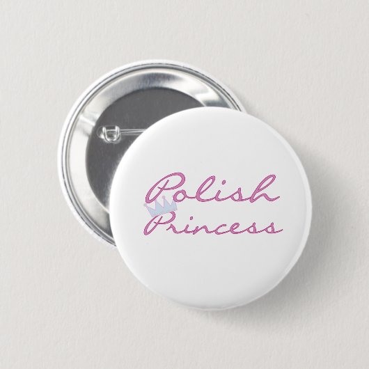 Poolse prinses ronde button 5,7 cm (Voorkant /achterkant)