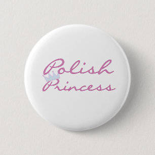 Poolse prinses ronde button 5,7 cm