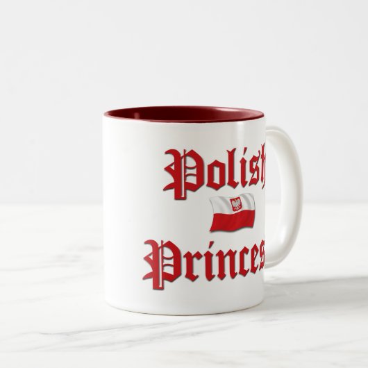 Poolse prinses tweekleurige koffiemok (Voorkant rechts)