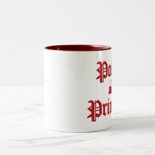 Poolse prinses tweekleurige koffiemok (Center)