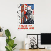 Poolse Propagandaposter Grensposten bij de rivier Poster (Thuiskantoor)