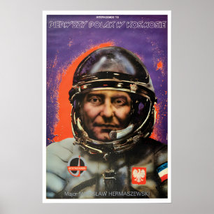 Poolse Propagandaposter- Ruimtestation Poster