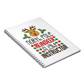 Poolse rendiervluchtinstructeur Kerstmis Notitieboek (Rechterzijde)