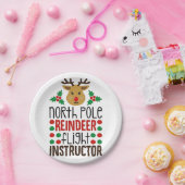 Poolse rendiervluchtinstructeur Kerstmis Papieren Bordje (Feest)