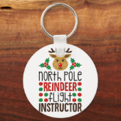 Poolse rendiervluchtinstructeur Kerstmis  Sleutelhanger (Voorkant)