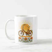 Poolse Retro Fiets Folk Zonsondergang Koffiemok (Links)