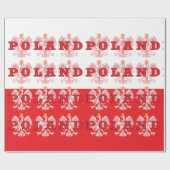 Poolse rode adelaars cadeaupapier (Vlak)