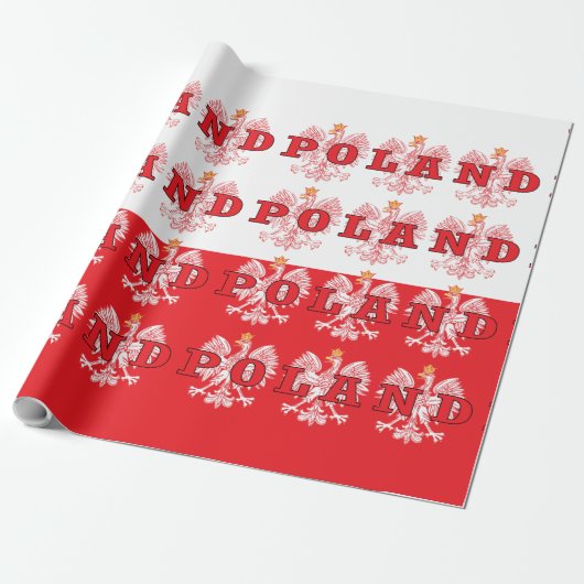 Poolse rode adelaars cadeaupapier (Uitgerold)