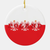 Poolse rode adelaars keramisch ornament (Achterkant)