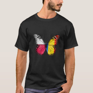 Poolse Roemeense vlag vlinder T-shirt