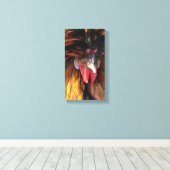 Poolse roestster canvas afdruk (Insitu (Houten vloer))