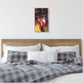 Poolse roestster canvas afdruk (Insitu (Slaapkamer))