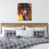 Poolse roestster canvas afdruk (Insitu (Slaapkamer))