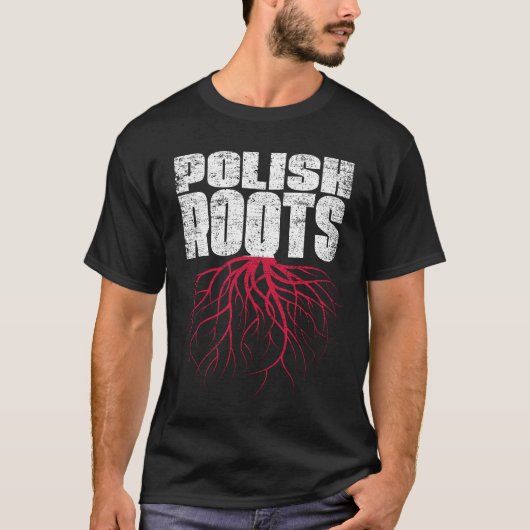 Poolse Roots Polen erfgoedvlag T-shirt (Voorkant)