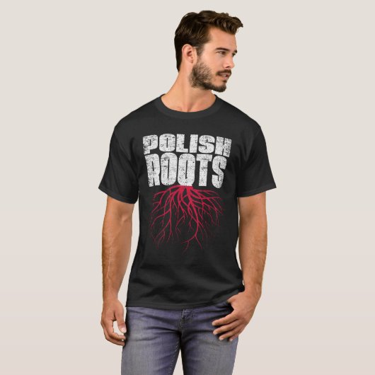 Poolse Roots Polen erfgoedvlag T-shirt (Voorkant volledig)