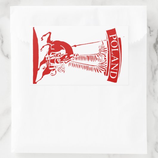 Poolse scharrelaar Rechthoekige Sticker (Tas)