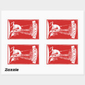 Poolse scharrelaar Rechthoekige Sticker (Vel)