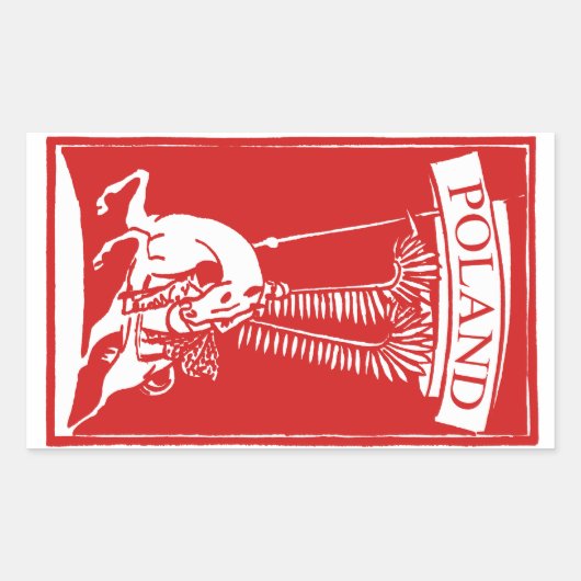 Poolse scharrelaar Rechthoekige Sticker (Voorkant)
