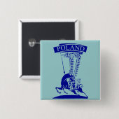  Poolse scharrelaar Vierkante Button 5,1 Cm (Voorkant /achterkant)