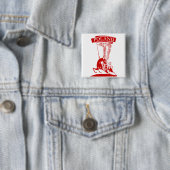  Poolse scharrelaar Vierkante Button 5,1 Cm (In situ)