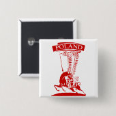  Poolse scharrelaar Vierkante Button 5,1 Cm (Voorkant /achterkant)