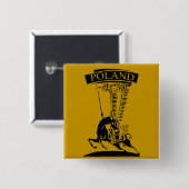  Poolse scharrelaar Vierkante Button 5,1 Cm (Voorkant /achterkant)