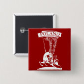  Poolse scharrelaar Vierkante Button 5,1 Cm (Voorkant /achterkant)