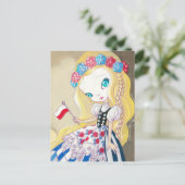 Poolse schoonheid briefkaart (Staand voorkant)