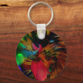 Poolse Sleutelhanger Rooster en Heart Bokeh (Voorkant)