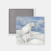 Poolse Sneeuwberen Magneet (Voorkant / Achterkant)