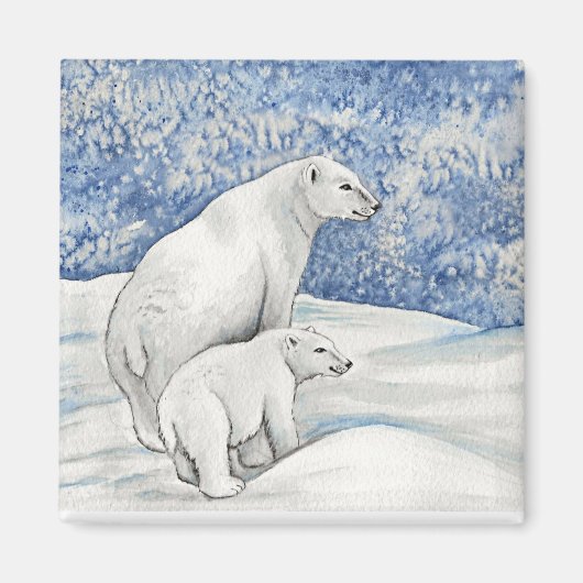 Poolse Sneeuwberen Magneet (Voorkant)
