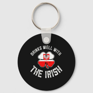 Poolse St. Patrick's Day-dranken gaan goed samen m Sleutelhanger