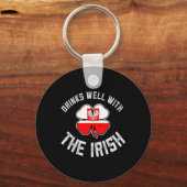 Poolse St. Patrick's Day-dranken gaan goed samen m Sleutelhanger (Voorkant)