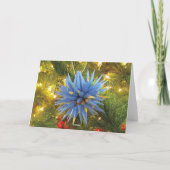 Poolse ster kerst ornament feestdagen kaart (Achterkant)