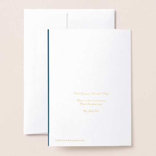 Poolse synagoge Hanukkah Lamp Folie Kaarten (Met envelop)