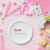POOLSE taal Papieren Bordje (Feest)