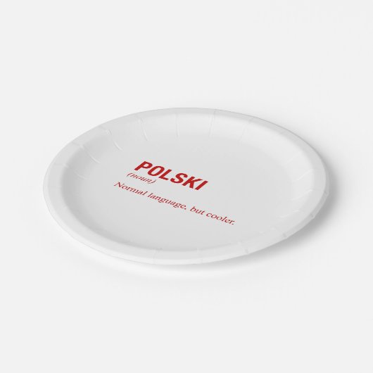 POOLSE taal Papieren Bordje (Gekanteld)