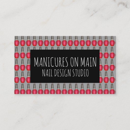 Poolse technicus Cosmetology Red Nail Visitekaartje (Voorkant)