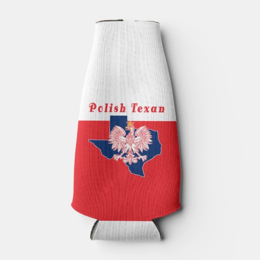 Poolse Texaan met Texas Map Flesjeskoeler (Voorkant)