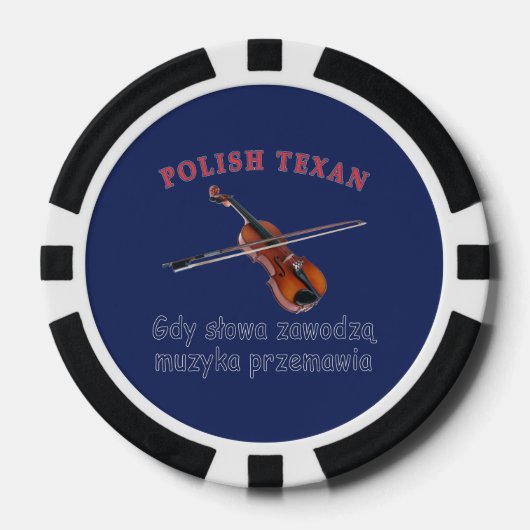Poolse Texaanse muziekopnames Poker Chips (Voorkant)