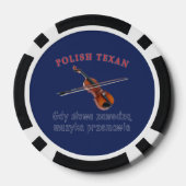 Poolse Texaanse muziekopnames Poker Chips (Achterkant)