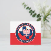 Poolse Texan Dziadzia-ronde Briefkaart (Staand voorkant)