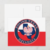 Poolse Texan Dziadzia-ronde Briefkaart (Voorkant / Achterkant)