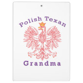 Poolse Texan Eagle Grandma Klembord (Achterkant)